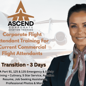 Corporate Training for Commercial Flight Attendants w FAA121 License